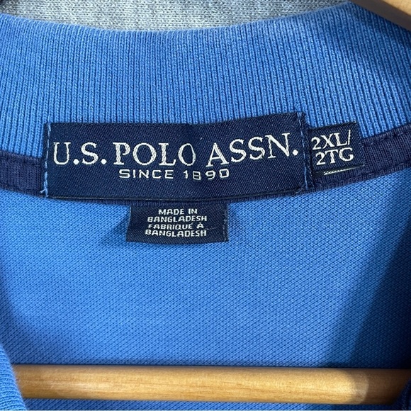 U.S. Polo Assn. Blue Polo Shirt Soft Cotton Short Sleeves - Picture 7 of 10